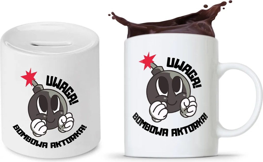 Színész Szett Színésznő Bögre Persely nyomott mintával