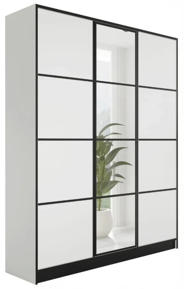 Eden 3D Gardróbszekrény 156,4cm, Fehér