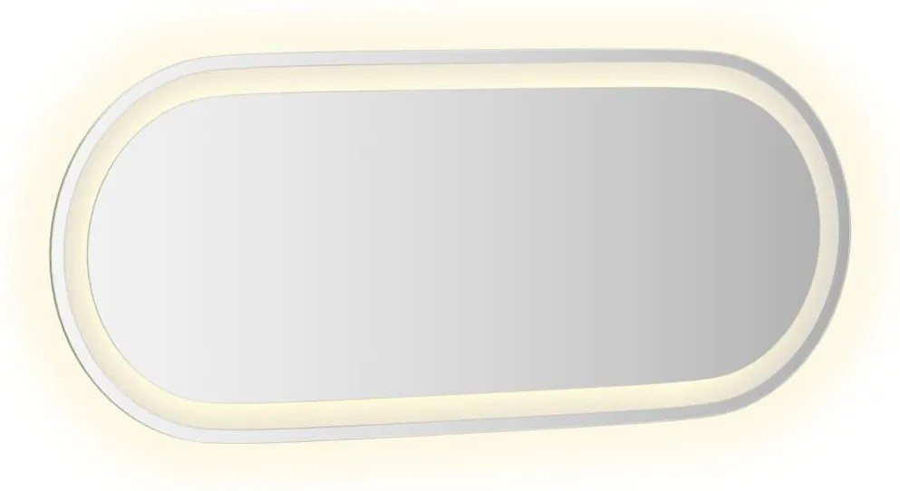 ovális LED-es fürdőszobai tükör 90 x 40 cm
