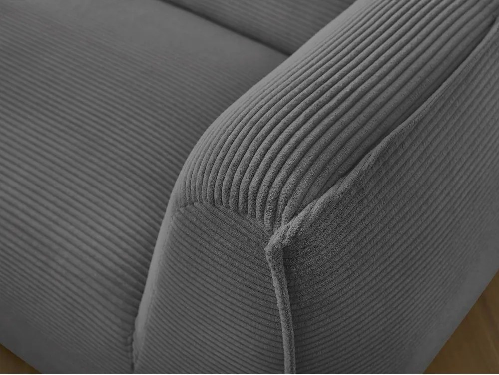 Sötétszürke kordbársony kanapé 242 cm Giorgia – Bobochic Paris