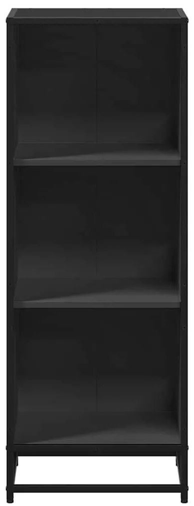 fekete forgácslap könyvszekrény 40x35x107,5 cm