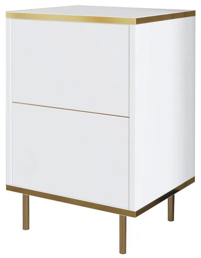 Éjjeliszekrény Imaj - White, Gold