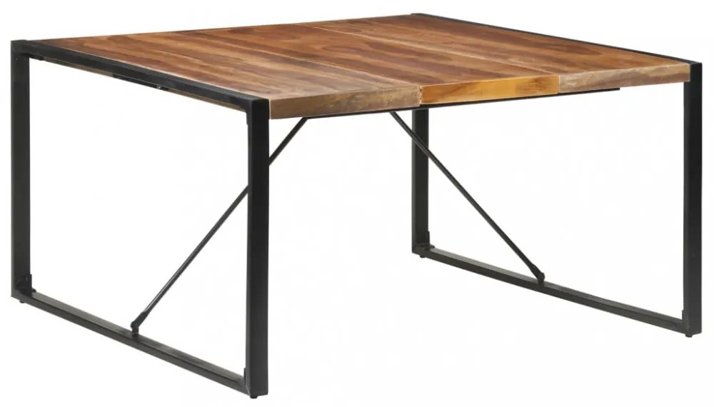 Paliszander felületű tömör fa étkezőasztal 140 x 140 x 75 cm