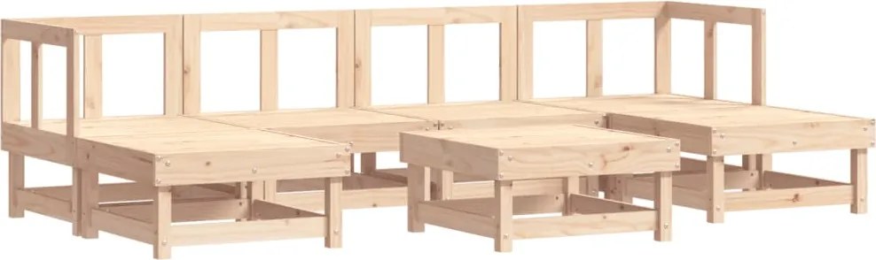 vidaXL 7 részes tömör fenyőfa kerti ülőgarnitúra