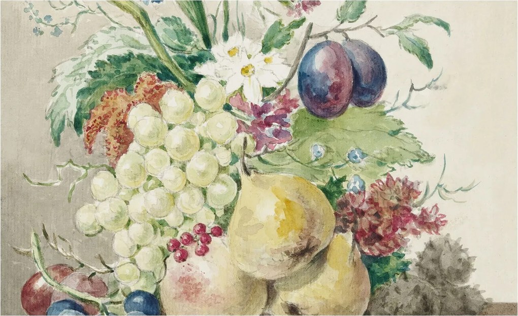 Flizelin Dekoratív fotótapéta Hálószobába Virágok és gyümölcsök 416x254