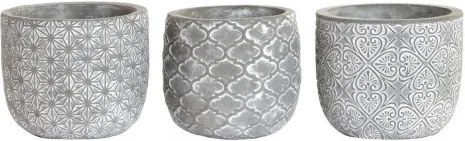 Cement régies virágtartó 3 féle mintában 14x14x12