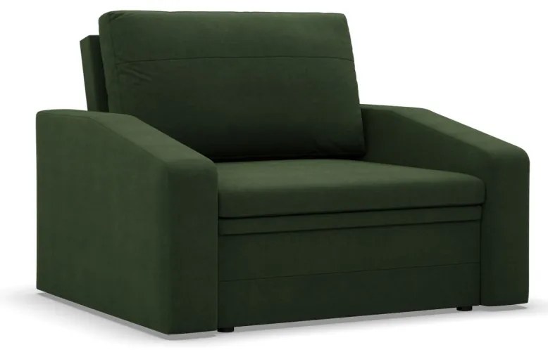 Vertico fekvőfotel, 90 cm széles, fonott, zöld