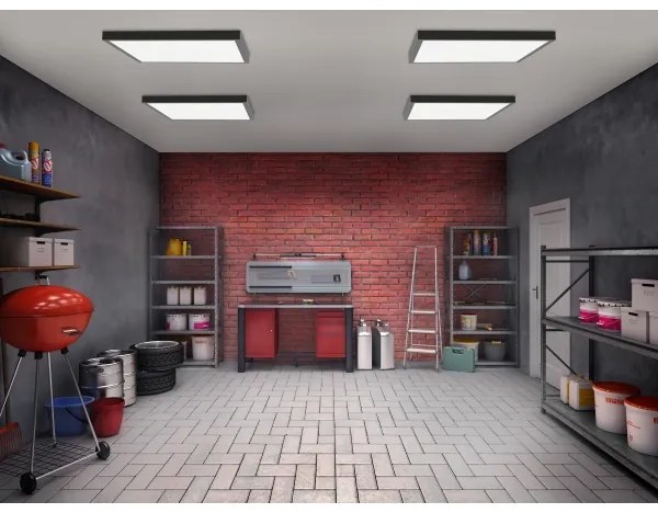 Brilagi - LED Fürdőszobai mennyezeti lámpa FRAME LED/40W/230V 60x60 cm IP44 fekete