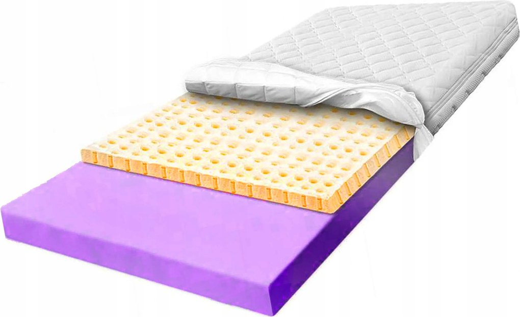 Latex fedőmatrac 130x180x8 cm, szellőző, légáteresztő, habszivacs topper