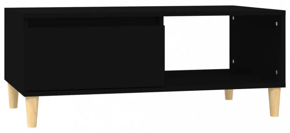 fekete szerelt fa dohányzóasztal 90x50x36,5 cm