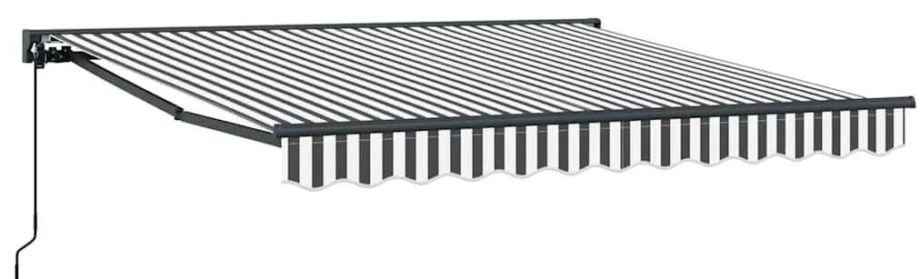 Behúzható napellenző Antracit és Fehér 300x250 cm szövet