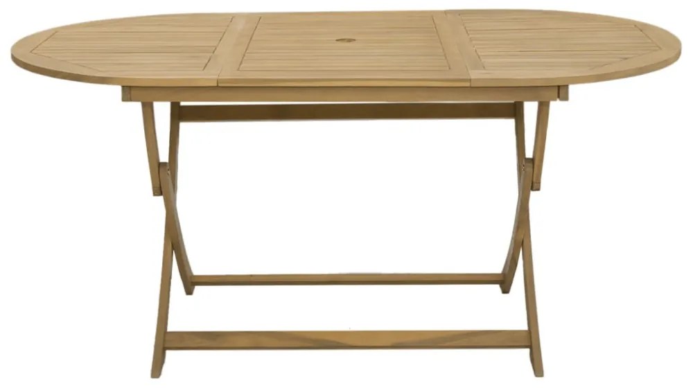 összecsukható tömör akácfa kerti asztal 160 x 85 x 75 cm