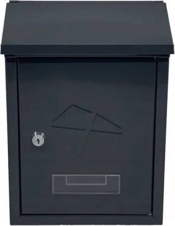 Postaláda Ek grafit hamu Gjm acél levéltartó 2 kulcs