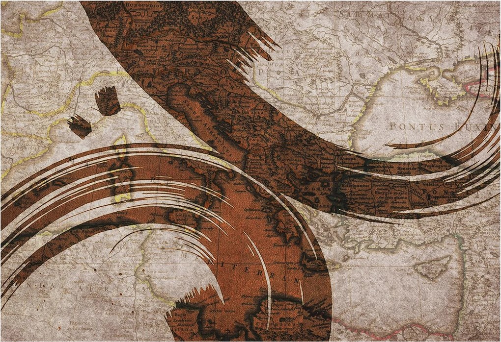 Flizelin fotótapéta Flizelin Design Művészi térkép 152x104