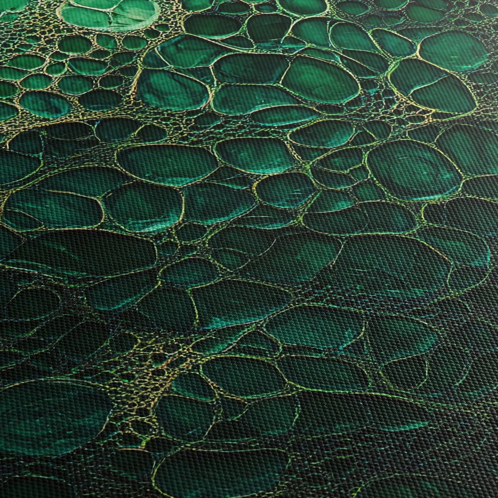 Kép - Zöld mikroszkópos kép (90x60 cm)