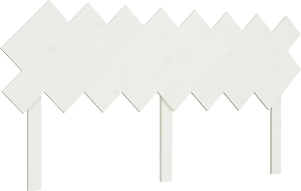 vidaXL fehér tömör fenyőfa ágyfejtámla 159,5x3x80,5 cm