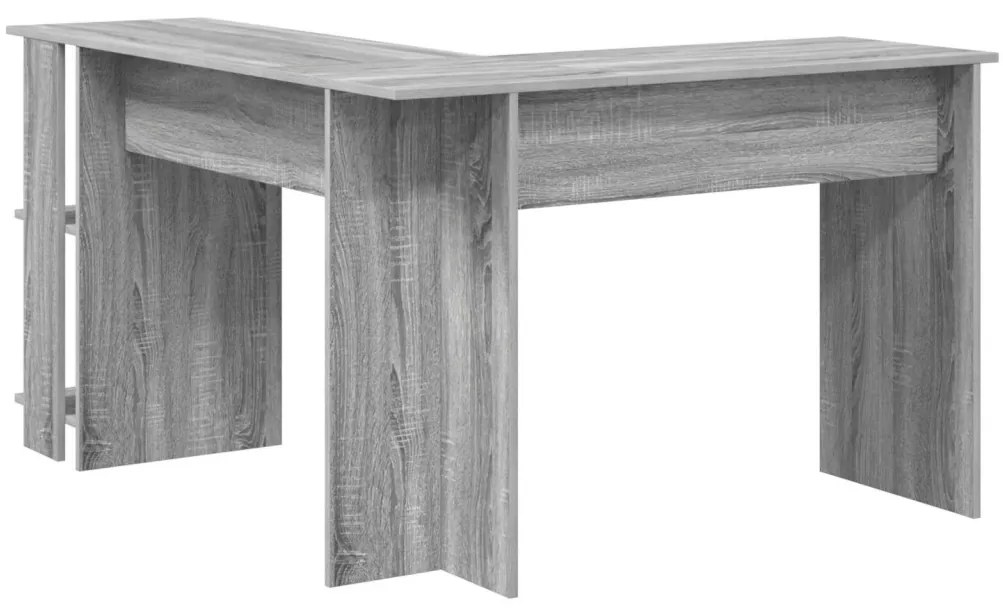 vidaXL Sarokíróasztal Szürke Sonoma 140 x 113,5 x 75 cm Faanyag