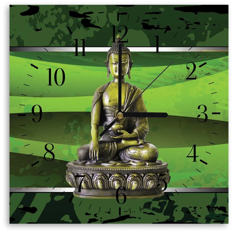 Gario Falióra Buddha zöldello növények között Méret: 80 x 80 cm