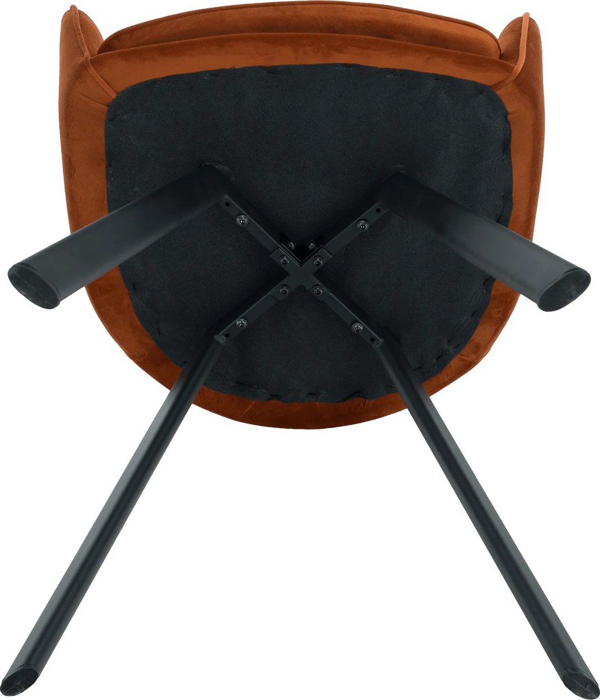 Design fotel, terrakotta Velvet szövet, AURIL