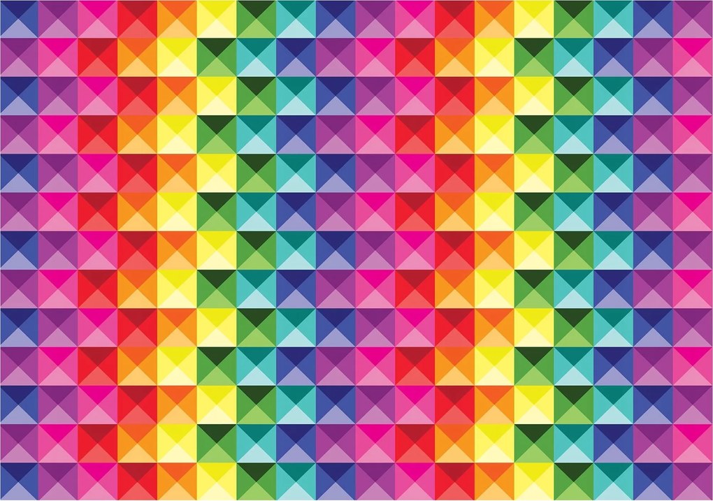 Fotótapéta Szivárvány háromszögek vinil geometria 520x318 +ragasztó