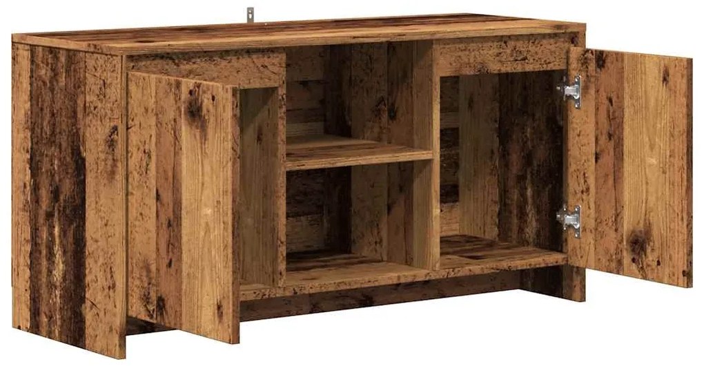 antik fa színű szerelt fa TV-szekrény 102 x 37,5 x 52,5 cm