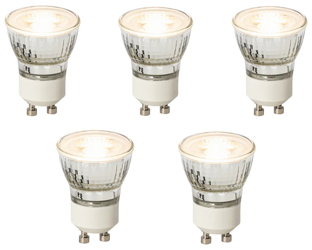 5 darabos szabályozható GU10 LED izzó szett 35 mm 3W 220 lm 2700K