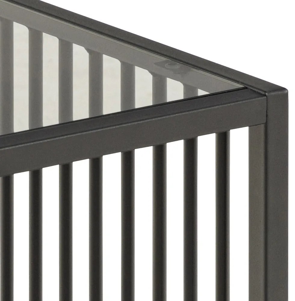 Tárolóasztal üveg asztallappal 40x40 cm Strington – Actona