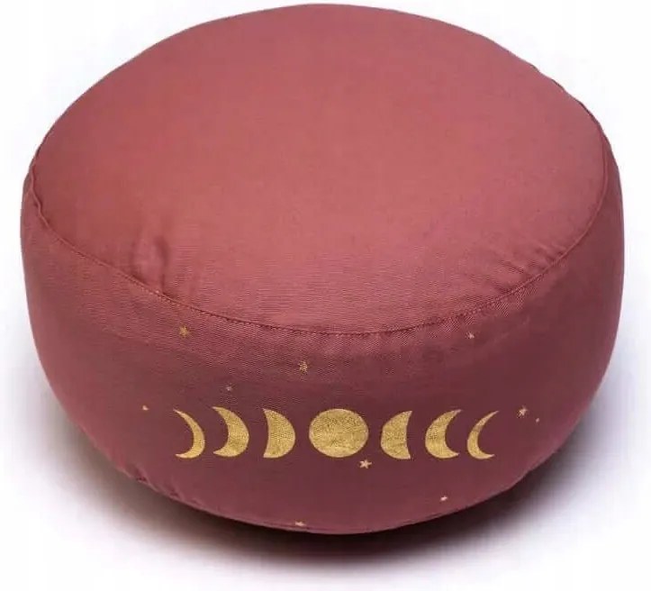 Meditációs párna organikus pamutból Holdfázisok 33x13 cm