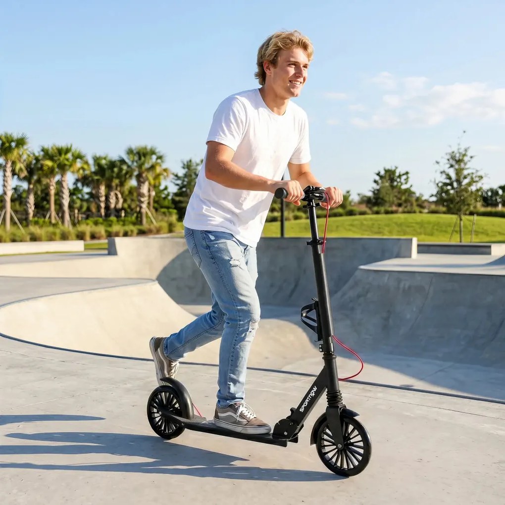 SPORTNOW City Roller, állítható magasságú és összecsukható, ABEC-7 golyóscsapágyakkal, fekete