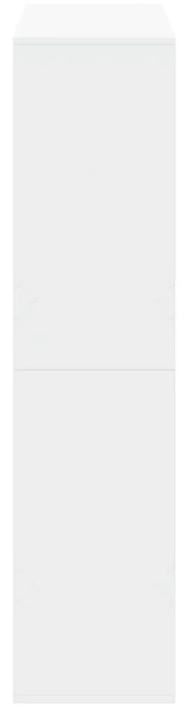 fehér szerelt fa könyvespolc 100 x 33 x 135 cm