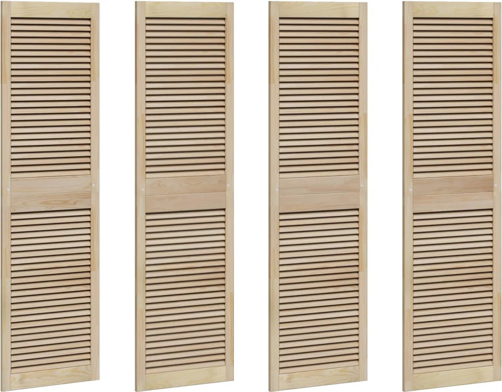 vidaXL Széfajtó 4 pcs Természetes 170 x 2,1 x 49,5 cm Tömör fenyőfa