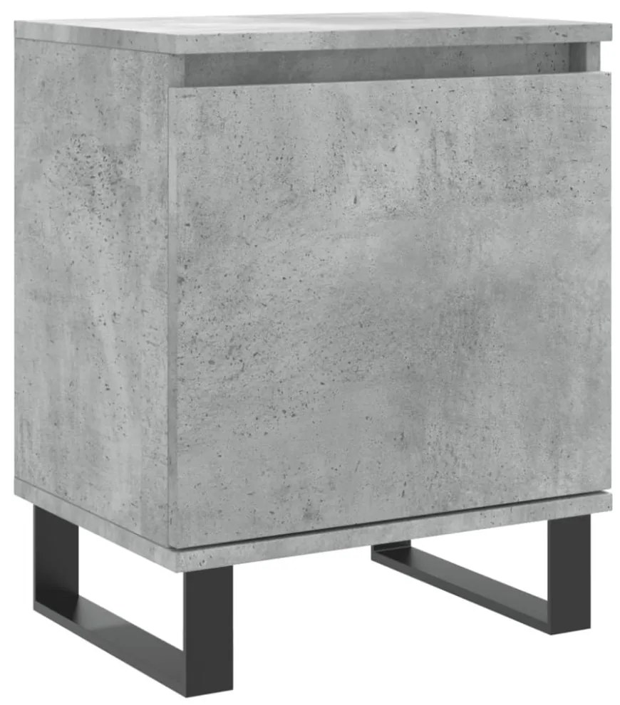 betonszürke szerelt fa éjjeliszekrény 40x30x50 cm