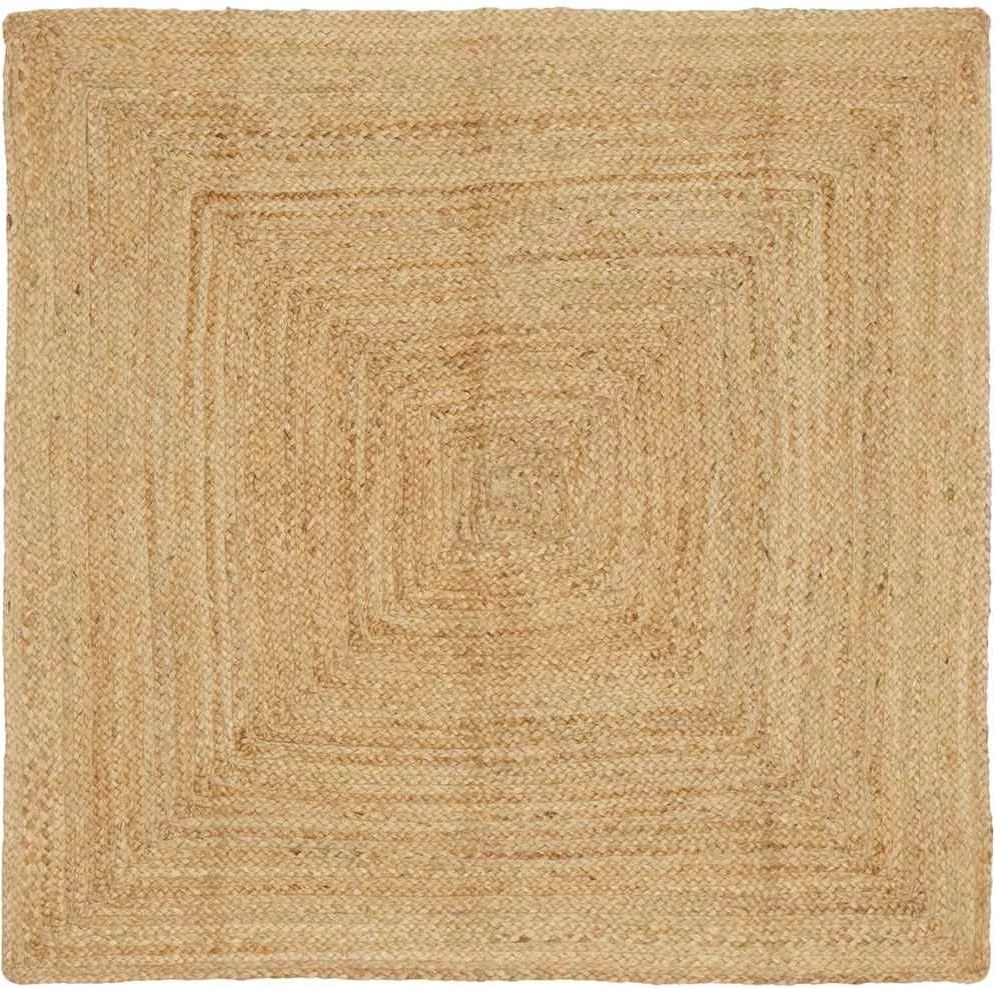 vidaXL Területi szőnyeg Bézs 160 x 160 cm Juta