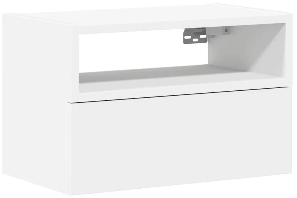 fehér falra szerelhető éjjeliszekrény 45 x 26 x 28,5 cm