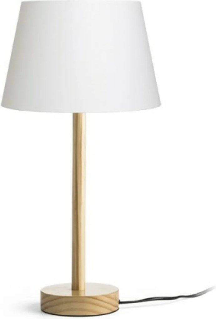 Asztali lámpa Rendl Maui/alvis 24 fehér/fa, E27, magasság 47 cm