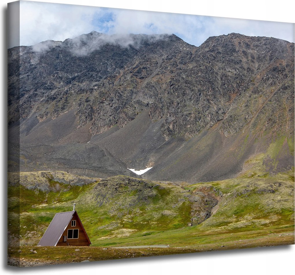 Vászonkép Természet Házikó a hegyekben 50x40 cm