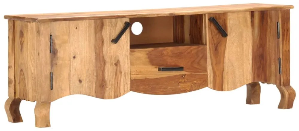tömör fa TV-szekrény 115 x 30 x 42 cm