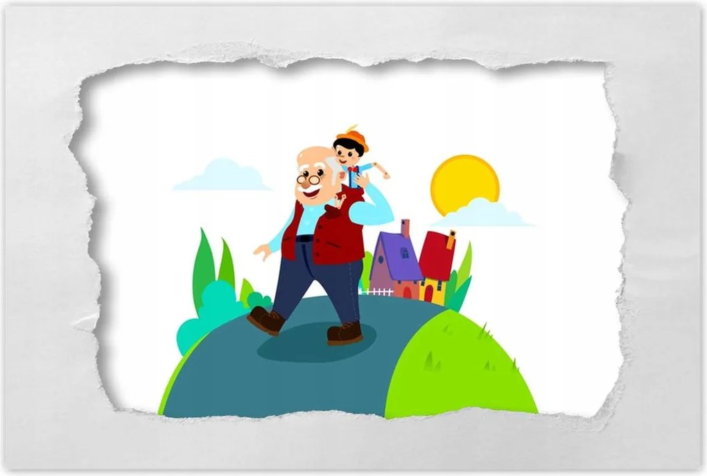 Poszterek 90x60 Fa játékbaba orral