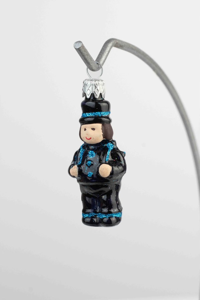 Karácsonyfadísz üvegből Kéményseprő