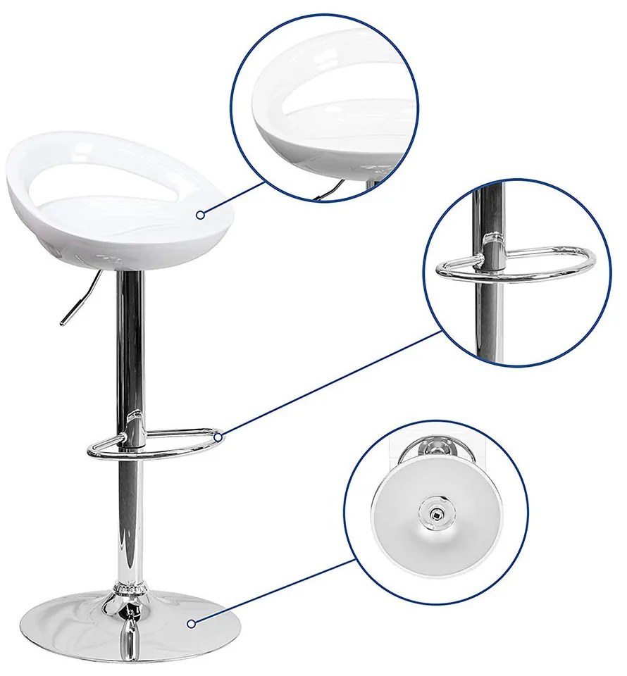 Kitti bárszék 2db, több színben-fehér