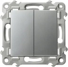 Lépcsőkapcsoló dupla ezüst Ospel Zafír LP-10Z/m/18