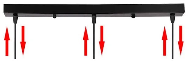Fekete függőlámpa üveg búrával 14x70 cm Aspa – Candellux Lighting