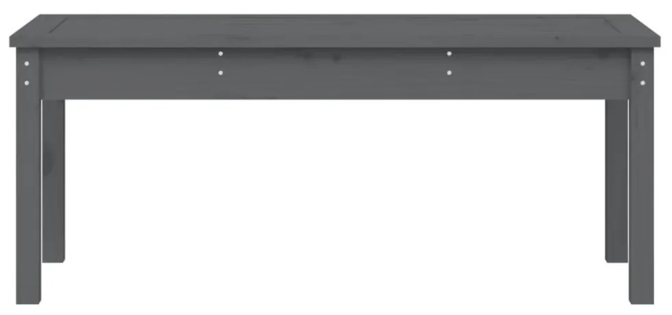 szürke tömör fenyőfa kerti pad 109x44x45 cm