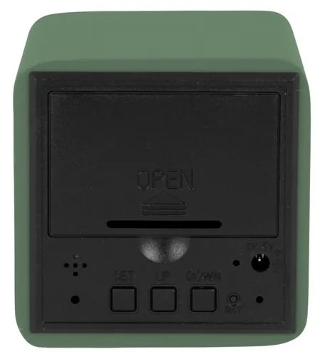 Karlsson 5982GR design LED óra ébresztővel, zöld,7 cm