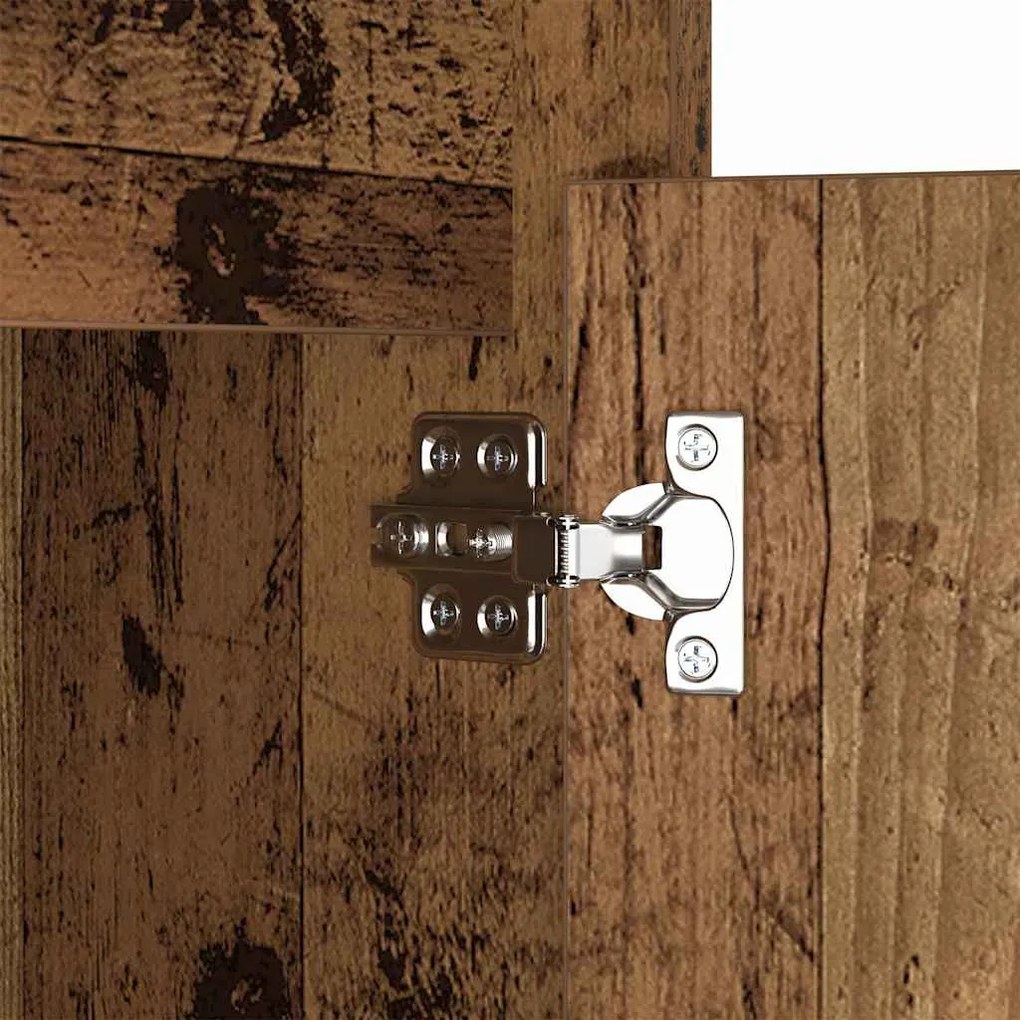LED Éjjeli Szekrény 2 pcs Régi fa 38 x 34 x 61 cm Faanyag