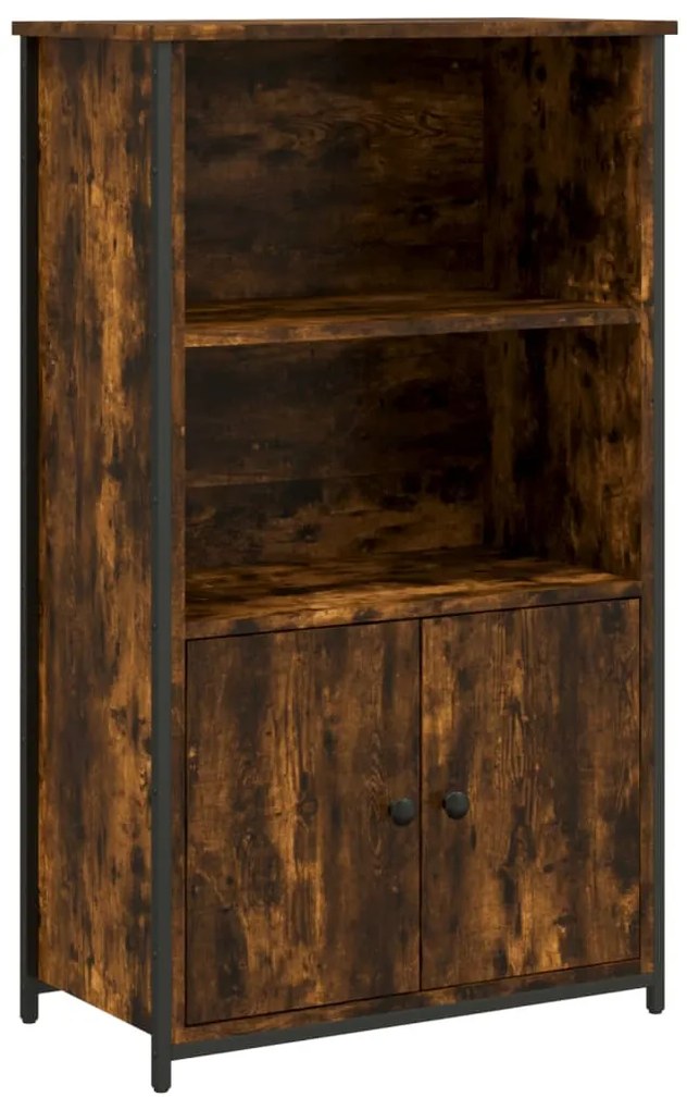 füstös tölgy színű szerelt fa magasszekrény 62 x 32 x 103,5 cm