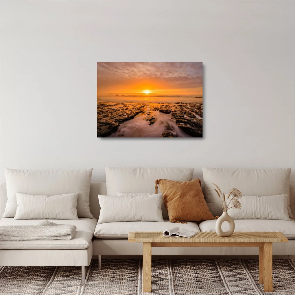 Naplemente képe (üvegen) (70x50 cm)