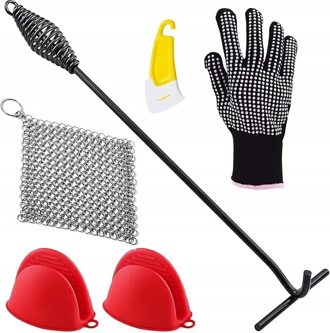 Emelő kampó holland öntöttvas fedélhez 42cm Grillező szett