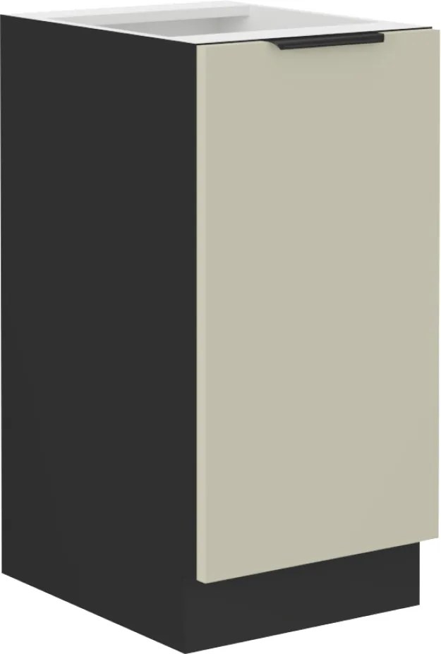 Alsó szekrény, kasmír/fekete, ARAKA 40 D 1F BB