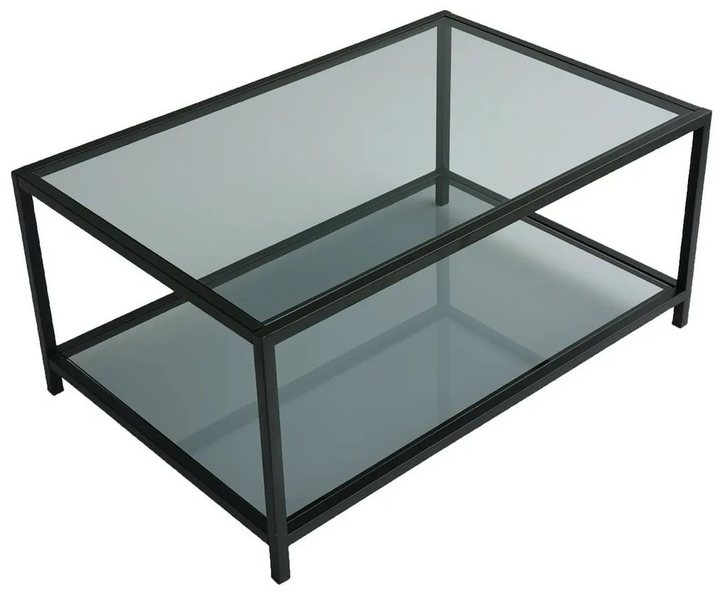 Astro Black dohányzóasztal sötét üveggel